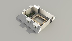 ruime vergaderzaal met daglicht