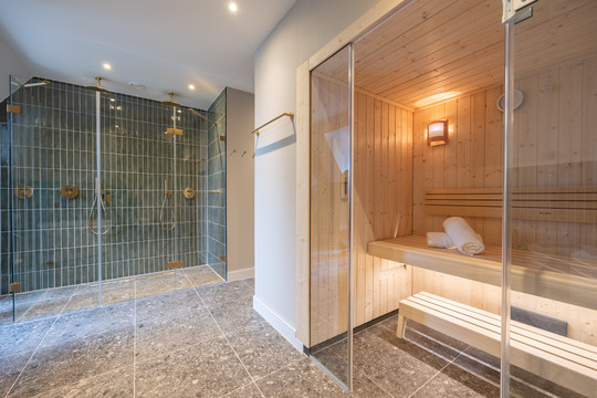 Sauna and dubbel rainshower